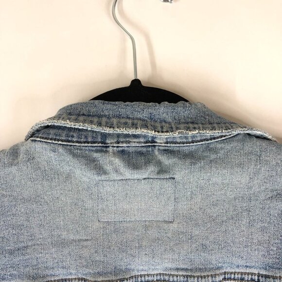 Street One Womens Denim Jacket Vintage Retro Trucker Distressed Stretch M - Picture 3 of 6